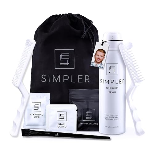 Simpler Hair Color Ginger Mustache and Beard Upgraded Brush Kit with 3 Brushes Included for Precision Application - Gentle, Natural Looking Ammonia Beauty & Personal Care SIMPLER HAIR COLOR