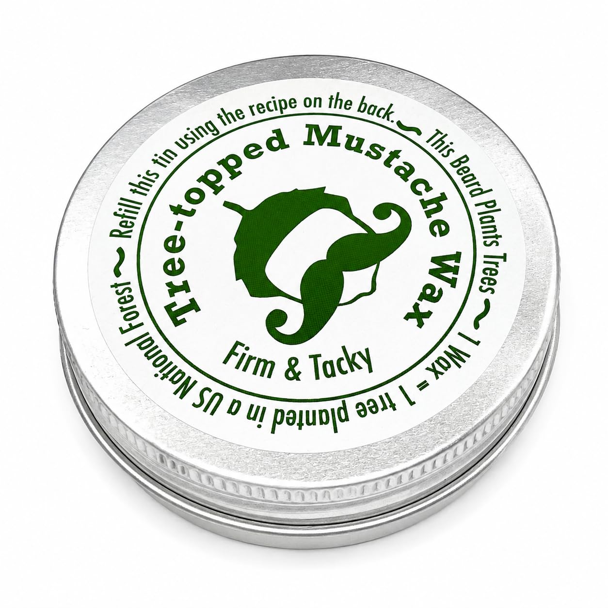 Green Beard Grmng Tree-Topped Mustache Wax for Men - Firm & Tacky Hold with Natural Beeswax & Hempseed Oil - Styles, Shapes & Controls 2 Ounce (Pack Beauty and Personal Care Green Beard Grmng