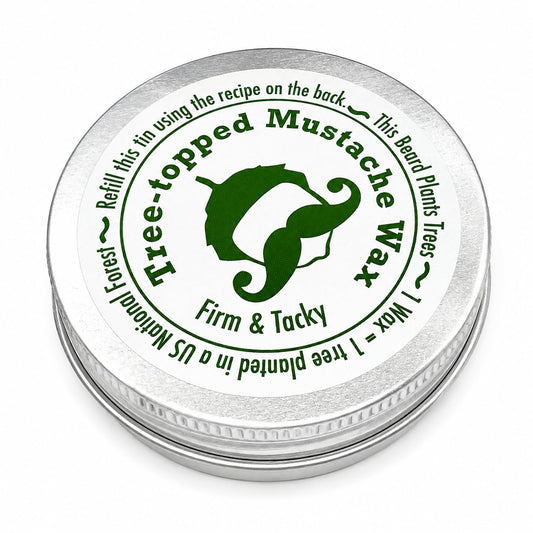 Green Beard Grmng Tree-Topped Mustache Wax for Men - Firm & Tacky Hold with Natural Beeswax & Hempseed Oil - Styles, Shapes & Controls 2 Ounce (Pack Beauty and Personal Care Green Beard Grmng