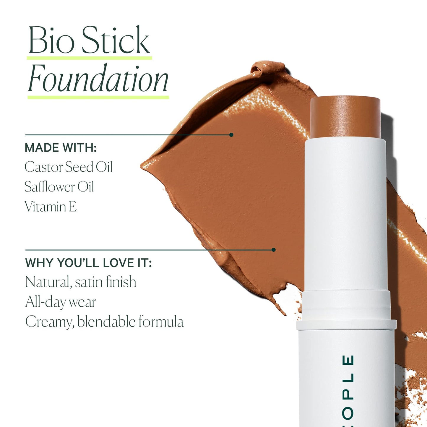 Well People Bio Stick Foundation, Creamy, Multi-use, Hydrating Foundation For Glowing Skin, Creates A Natural, Satin Finish, Vegan & Cruelty-free, 9C Beauty & Personal Care Well People