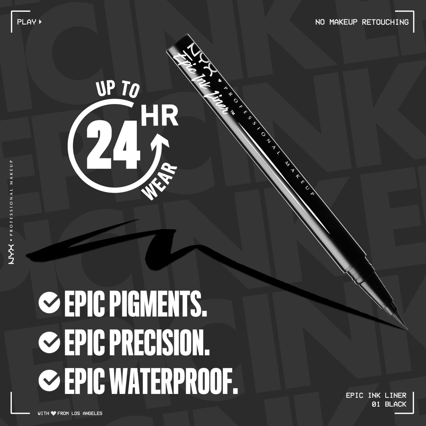 NYX PROFESSIONAL MAKEUP Epic Ink Liner, Waterproof Liquid Eyeliner - Black (Pack Of 2), Vegan Formula Beauty & Personal Care NYX PROFESSIONAL MAKEUP