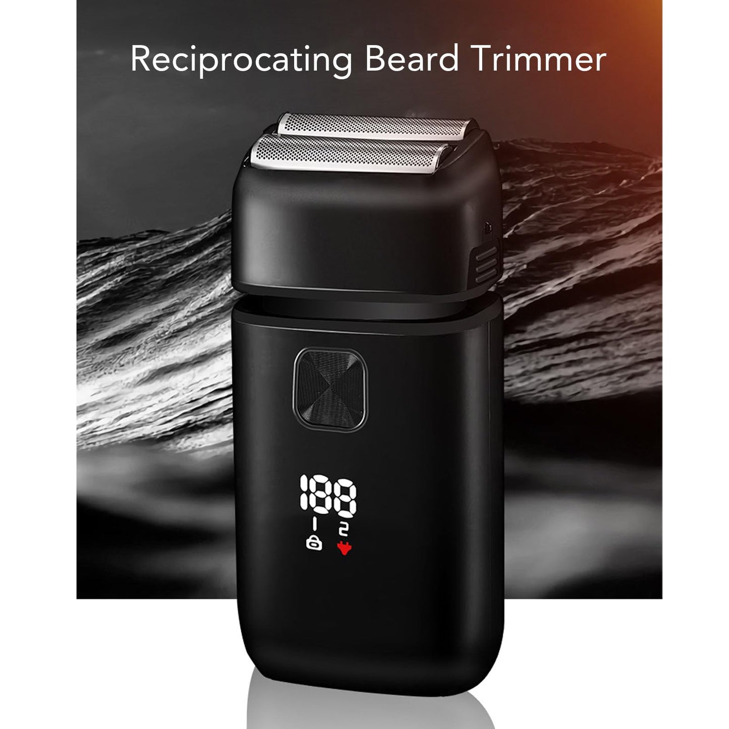 ZJchao Professional Reciprocating Beard Trimmer Foil Clipper for Men Bald Head, LCD Display, lectric Trimmer Foil Clipper Bald Head LCD Display Beauty and Personal Care ZJchao