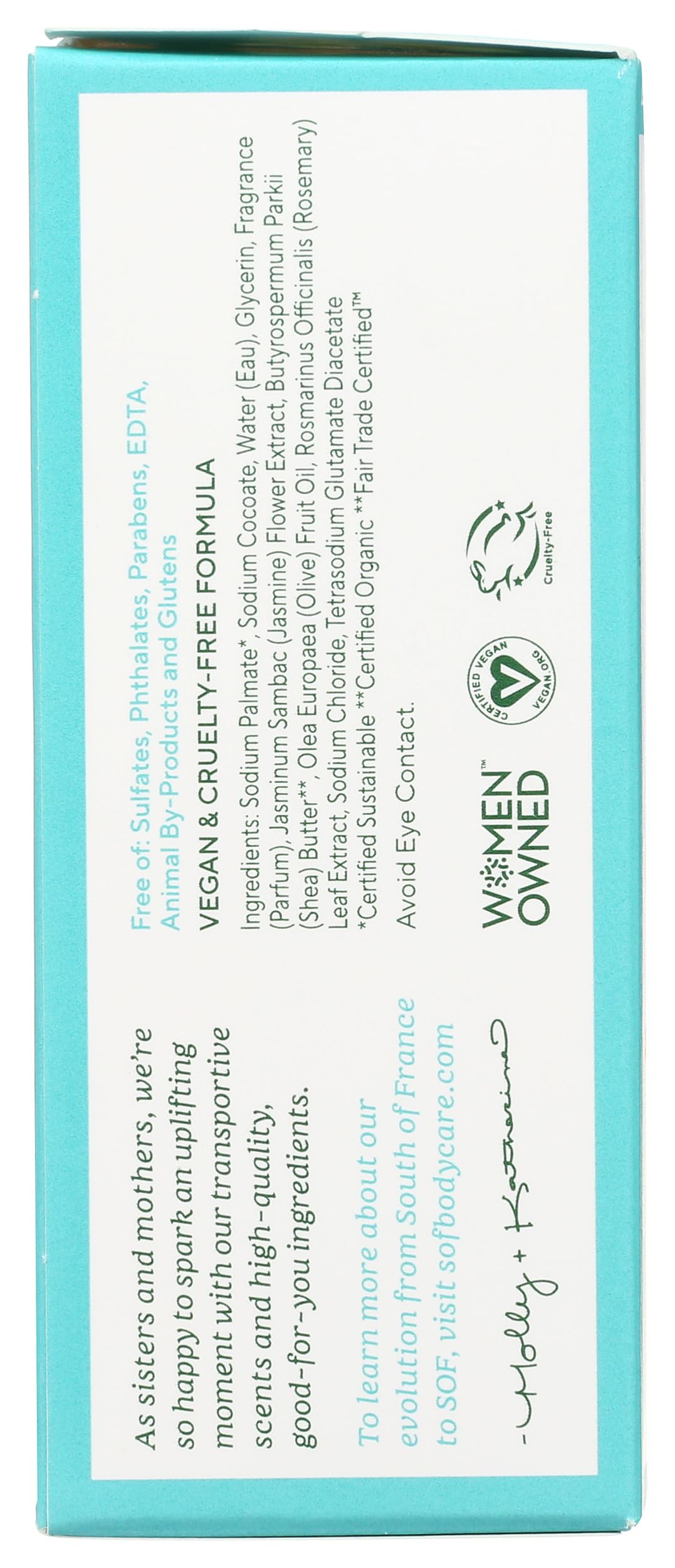 South Of France, Soap Bar Blooming Jasmine, 6 Ounce Beauty & Personal Care South Of France