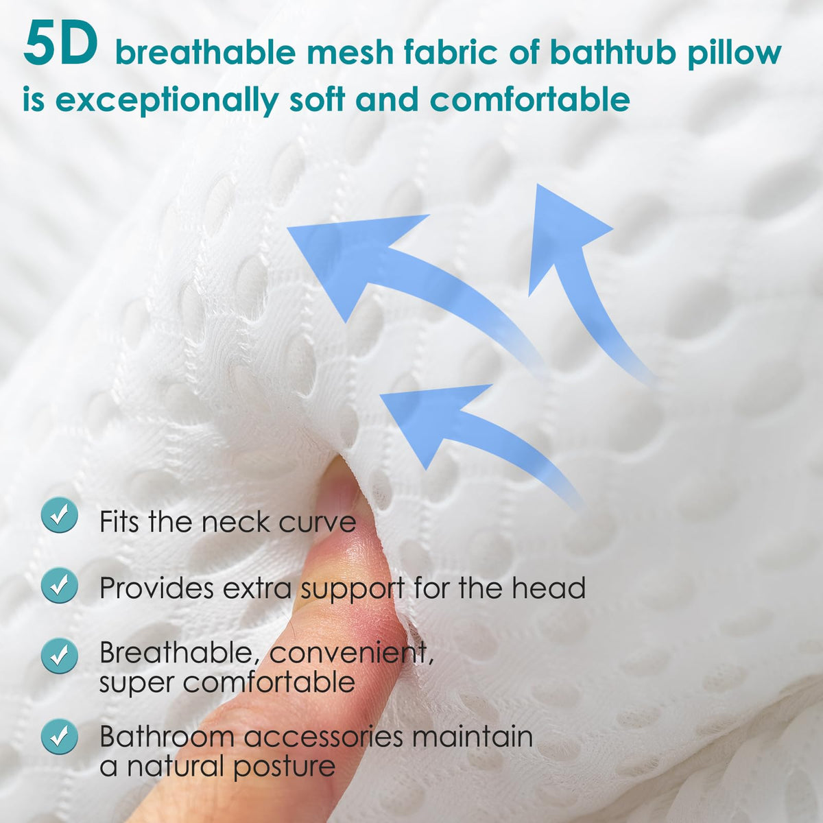 SQLHM Bath Pillow for Tub,Luxury Bath Pillow for Back,Bathtub Pillow Beauty and Personal Care SQLHM