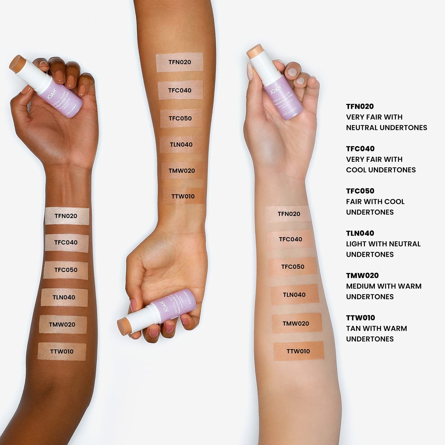 JOAH Crystal Glow Tinted Luminizer Stick, Multitasking Korean Makeup Highlighter and Bronzer Stick, Customizable Formula for a Natural Glow, Peptide Beauty & Personal Care JOAH