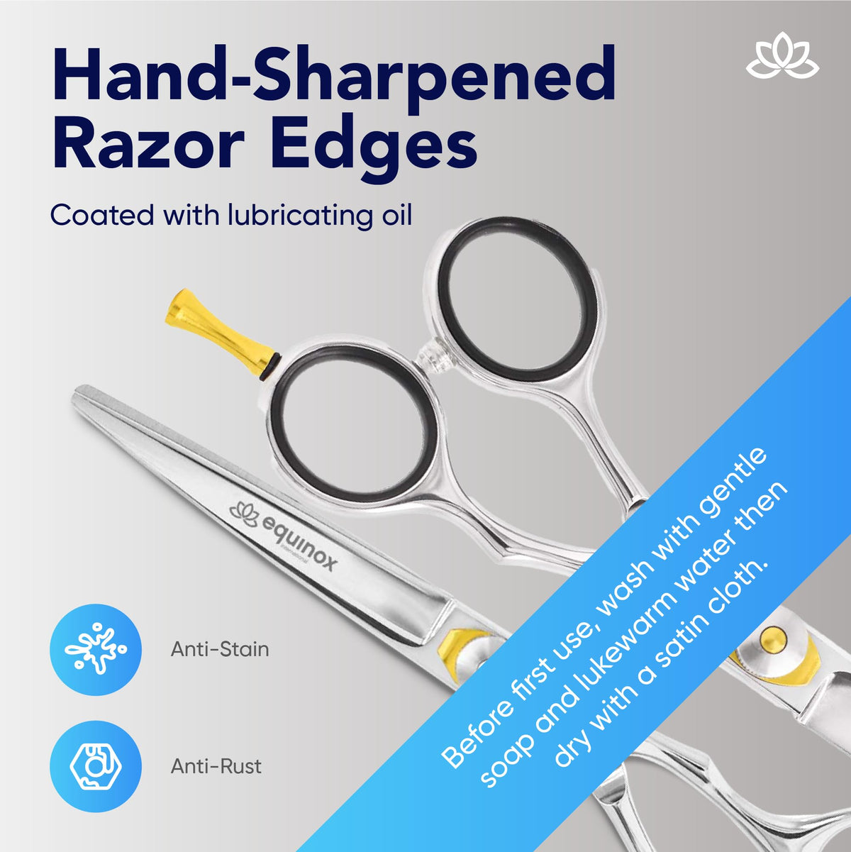 Equinox Razor Edge Series Professional Hair Scissors - 6.5” Premium Japanese Stainless Steel Hair Cutting Scissors, Hair Shears, Hair Razors for Hair