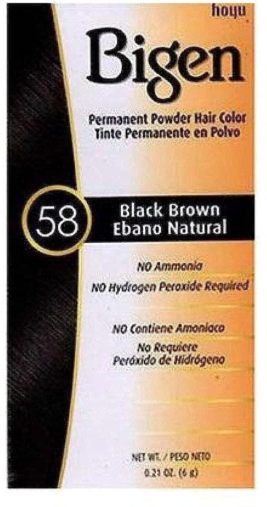 Bigen Permanent Powder Hair Color 58 Black Brown 1 Ea Beauty & Personal Care Bigen