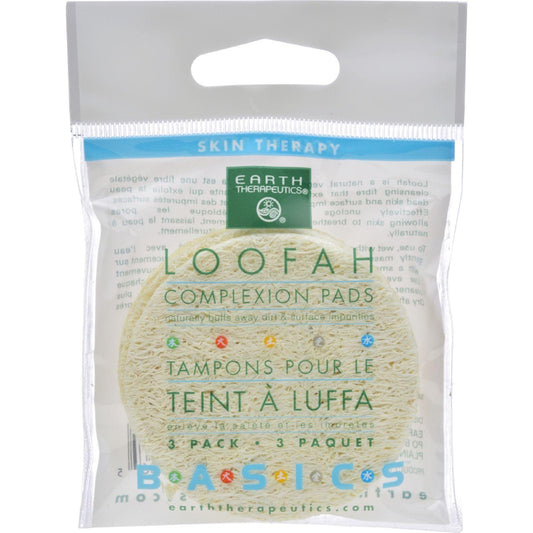 Earth Therapeutics Loofah Complexion Pads, 12 Count