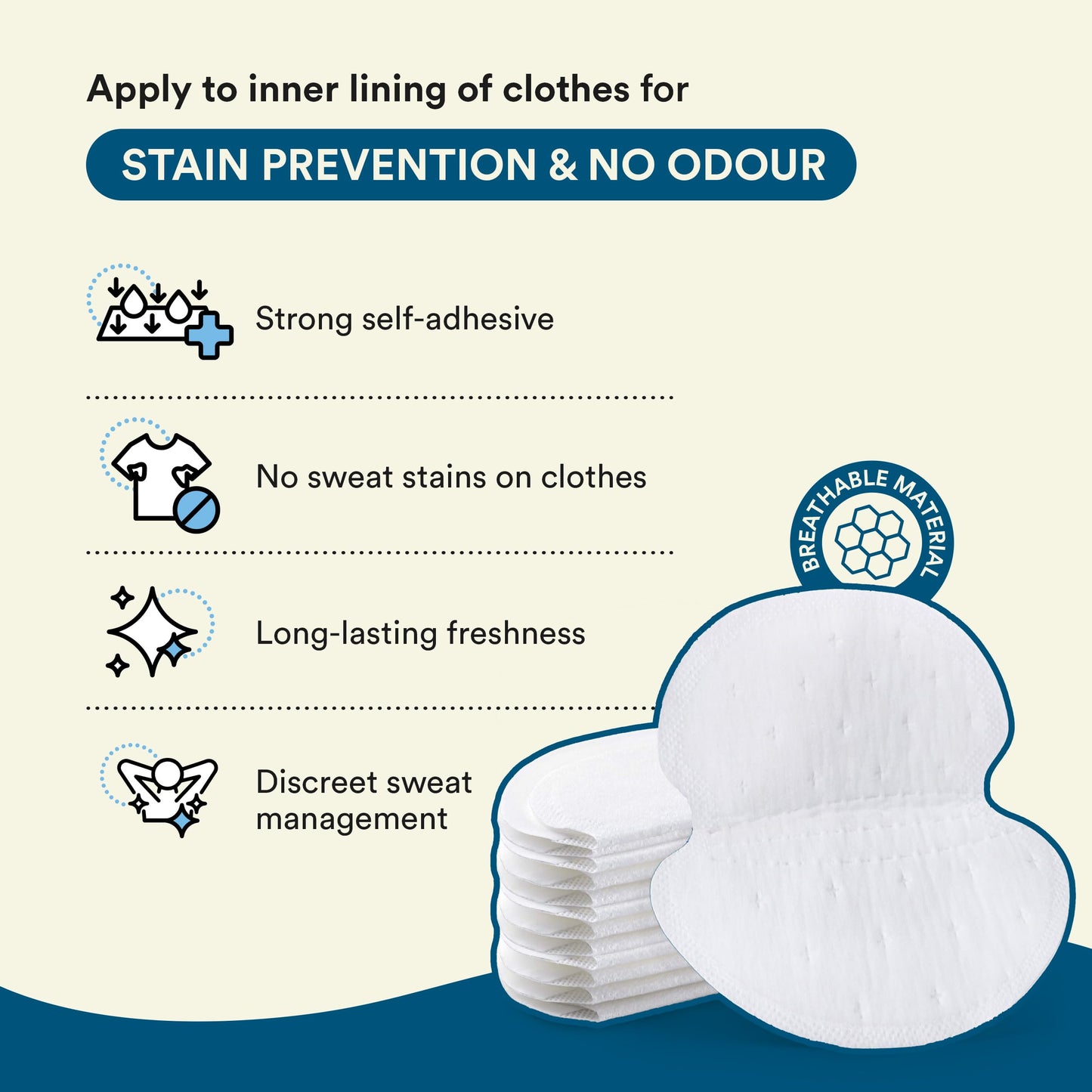 Bloom by Boldcare Sweat Pads for Underarms For Sweat Stains & Foul Odour Breathable Material for Quick Absorption Ultra Thin and Deodorising Beauty and Personal Care Bloom by Boldcare