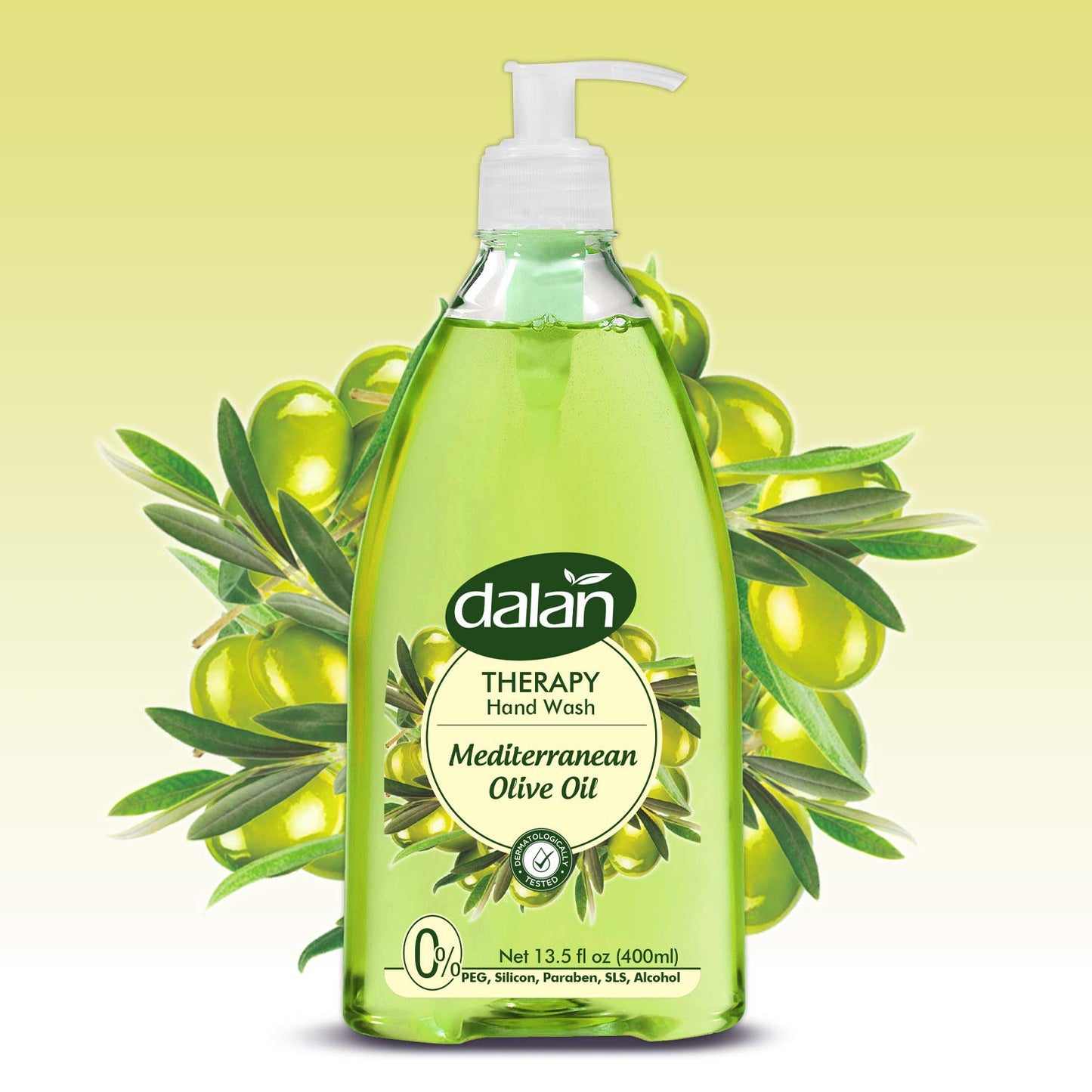 Dalan Therapy Mediterranean Olive Oil Ultra Moisturizing Liquid Hand Soap for Normal and Dry Hands Fresh Clean and Soft Feeling (13.5 Fl Oz / 400 mL Beauty & Personal Care Dalan