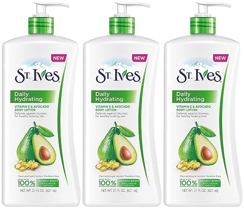 St. Ives Daily Hydrating Vitamin E & Avocado Body Lotion, 21 Ounce (Pack of 3) Beauty & Personal Care St. Ives
