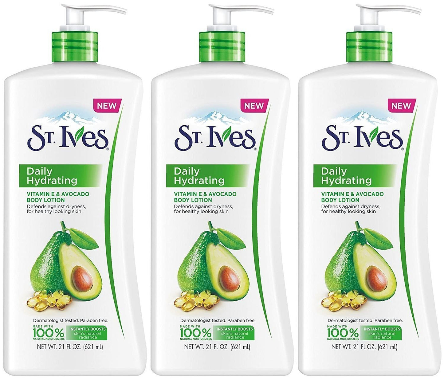 St. Ives Daily Hydrating Vitamin E & Avocado Body Lotion, 21 Ounce (Pack of 3) Beauty & Personal Care St. Ives