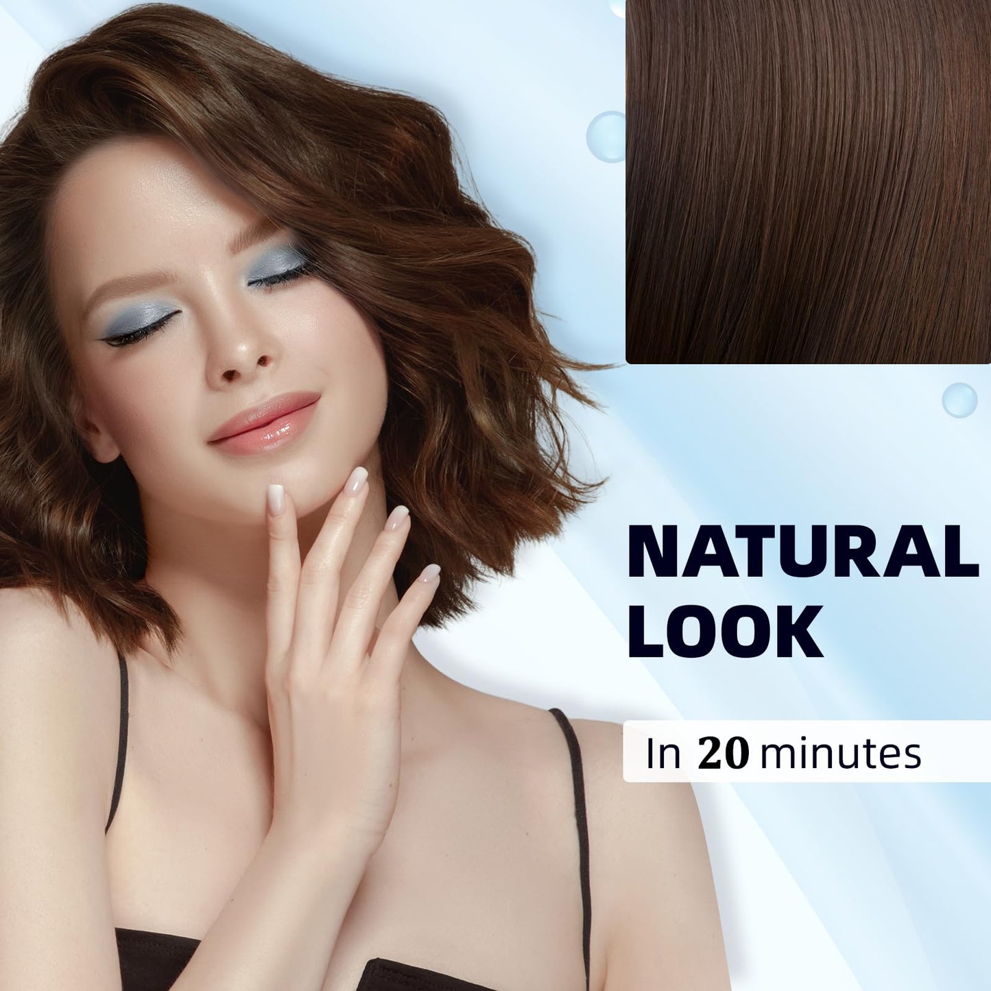Ivnil Dark Brown Hair Dye Shampoo 3 in 1 Hair Color for Women/Men for Grey Coverage Champu Para Canas Mujer Beauty and Personal Care Ivnil