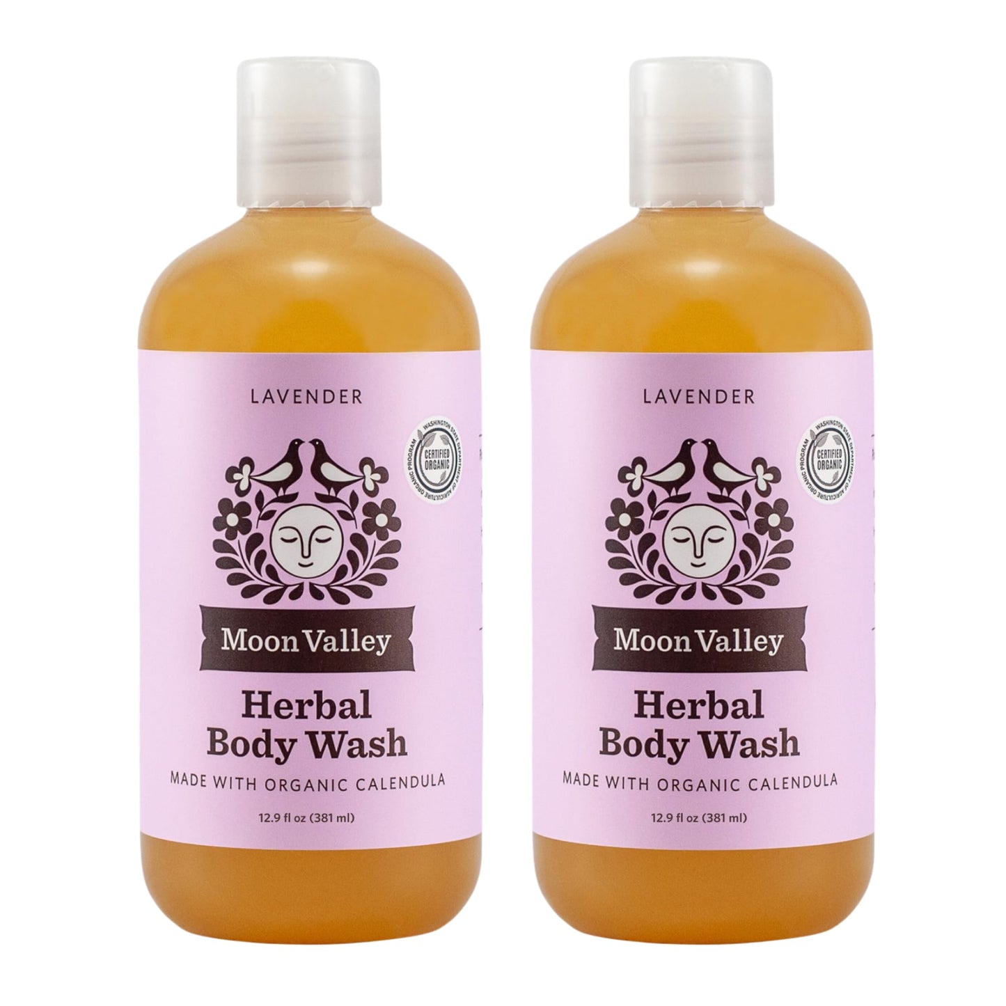 Herbal Body Wash, Lavender by Moon Valley, All Natural Ingredients, No Parabens, Vegan, Moisturizing Essential Oils, Two Pack Beauty & Personal Care Moon Valley Organics
