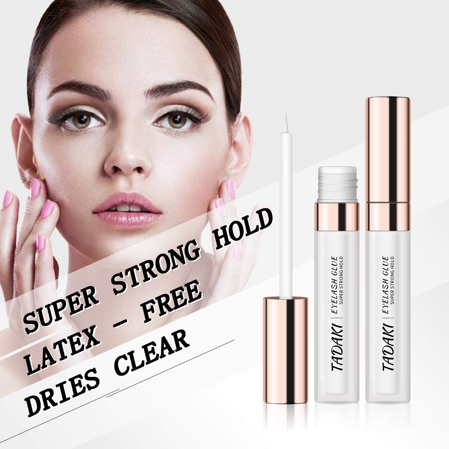 Tadaki Eyelashes Adhesive with Waterproof HoldClearLatex-Free, Professional Hypoallergenic Glue for Sensitive Eye, Suitable for False Lash, Mink Lash Beauty & Personal Care Tadaki