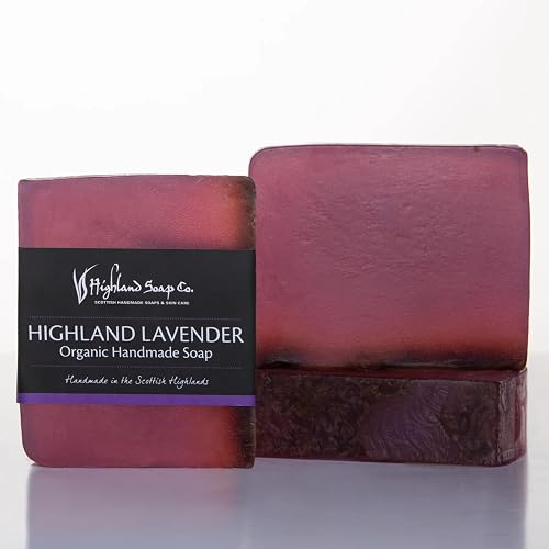 The Highland Soap Company, Handmade Scottish Organic Vegetable Oil Glycerin Soap Bar, Highland Lavender, 5.3oz (Pack of 1) Beauty & Personal Care HIGHLAND SOAP CO