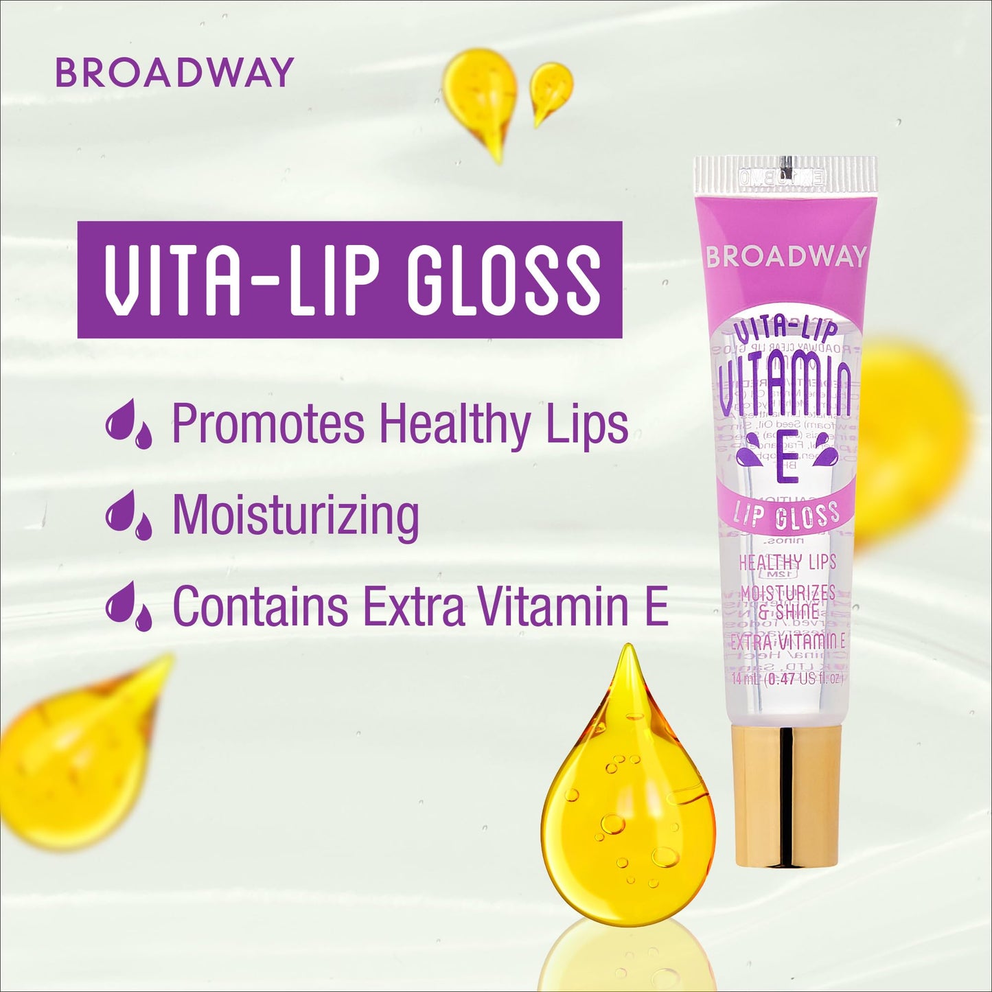 Ruby Kisses Broadway Vita-Lip Clear Lip Gloss (10 Pack), Ultra-Hydrating & Soothing Formula with Vitamins, High-Shine Non-Sticky Finish Lip Balm Beauty & Personal Care Ruby Kisses