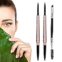 2 Pack Eyebrow Pencil, Waterproof Eyebrow Makeup with Dual Ends, Professional Brow Enhancing Kit with Eyebrow Brush (Dark Brown #1) Beauty & Personal Care HeyBeauty