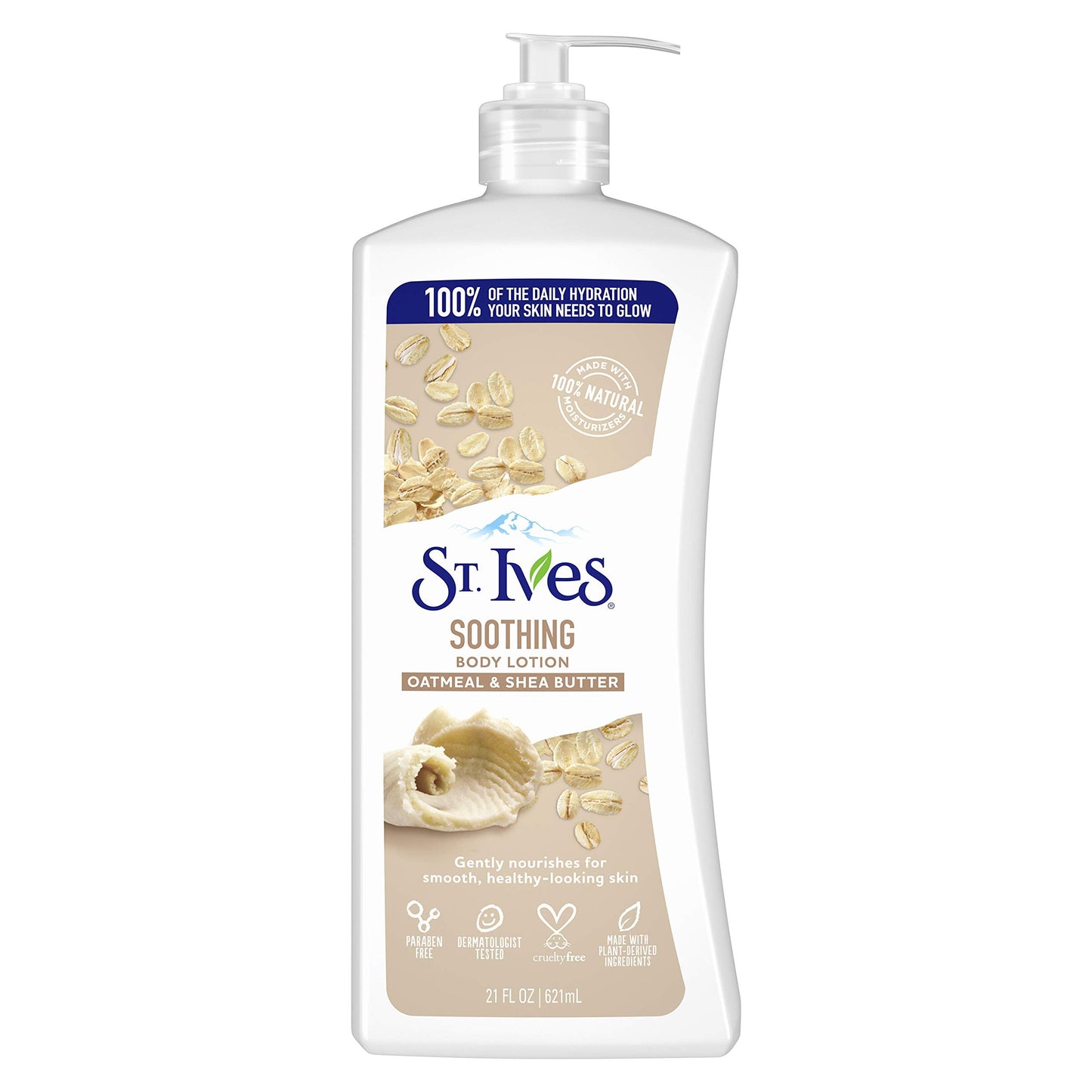 St. Ives Soothing Hand & Body Lotion Moisturizer for Dry Skin Oatmeal & Shea Butter Made with 100% Natural Moisturizers 21 oz Beauty & Personal Care St. Ives