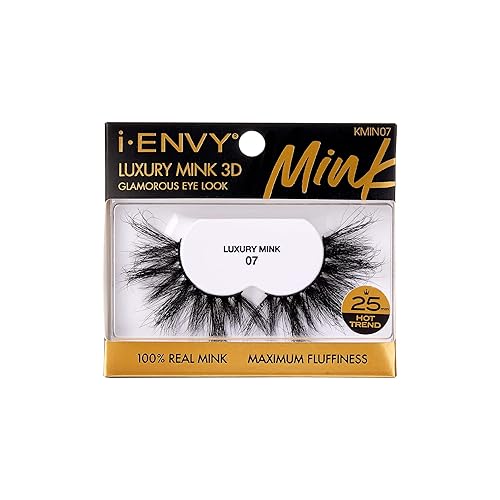 i-ENVY False Lashes Luxury Mink Collection Eyelashes 100% Real Mink Glamorous Eye Look Lashes Maximum Fluffiness 3D Multi-Curl Angle Beauty & Personal Care i•ENVY