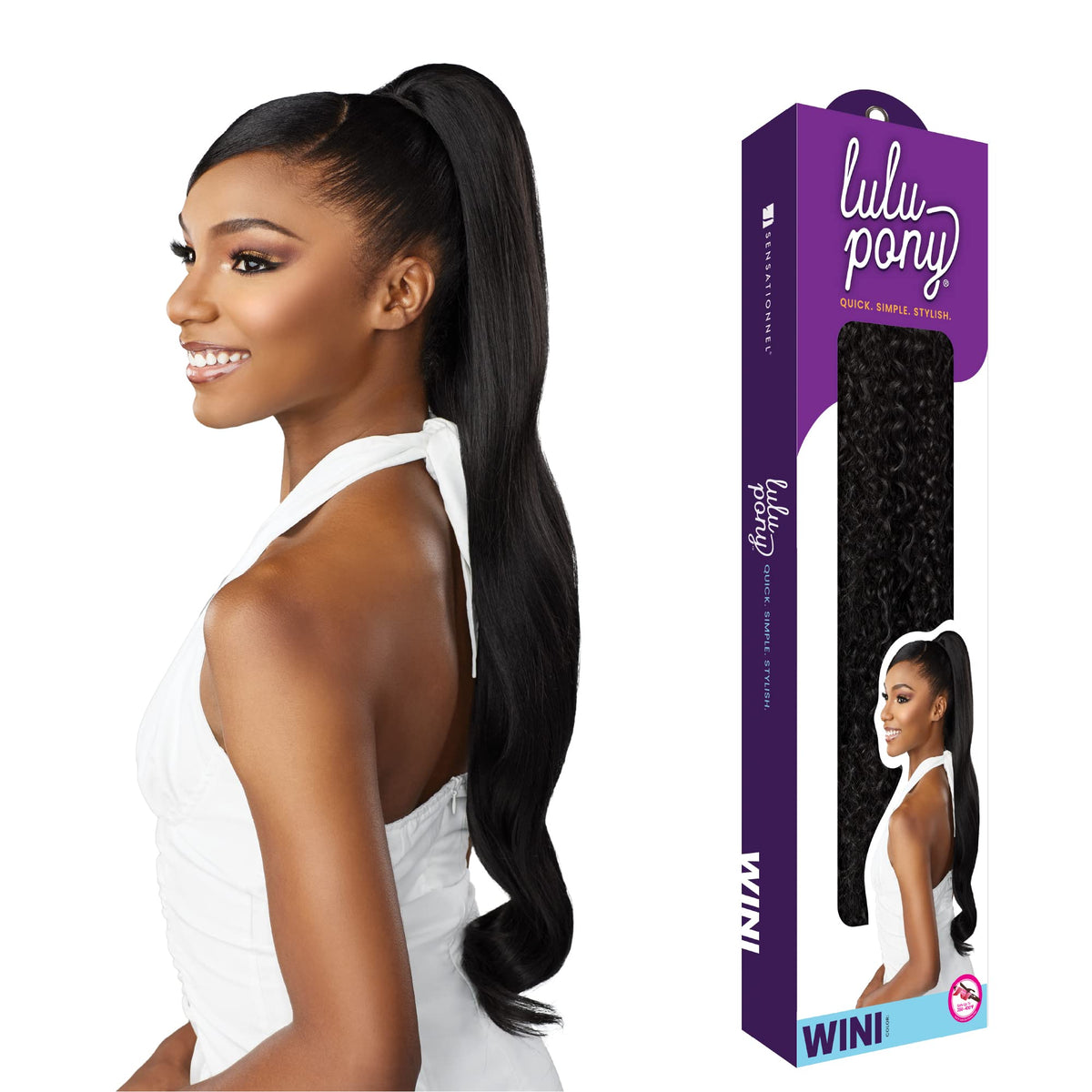 Sensationnel Lulupony Tail Ponytail Drawstring-Wini,4 MEDBROWN