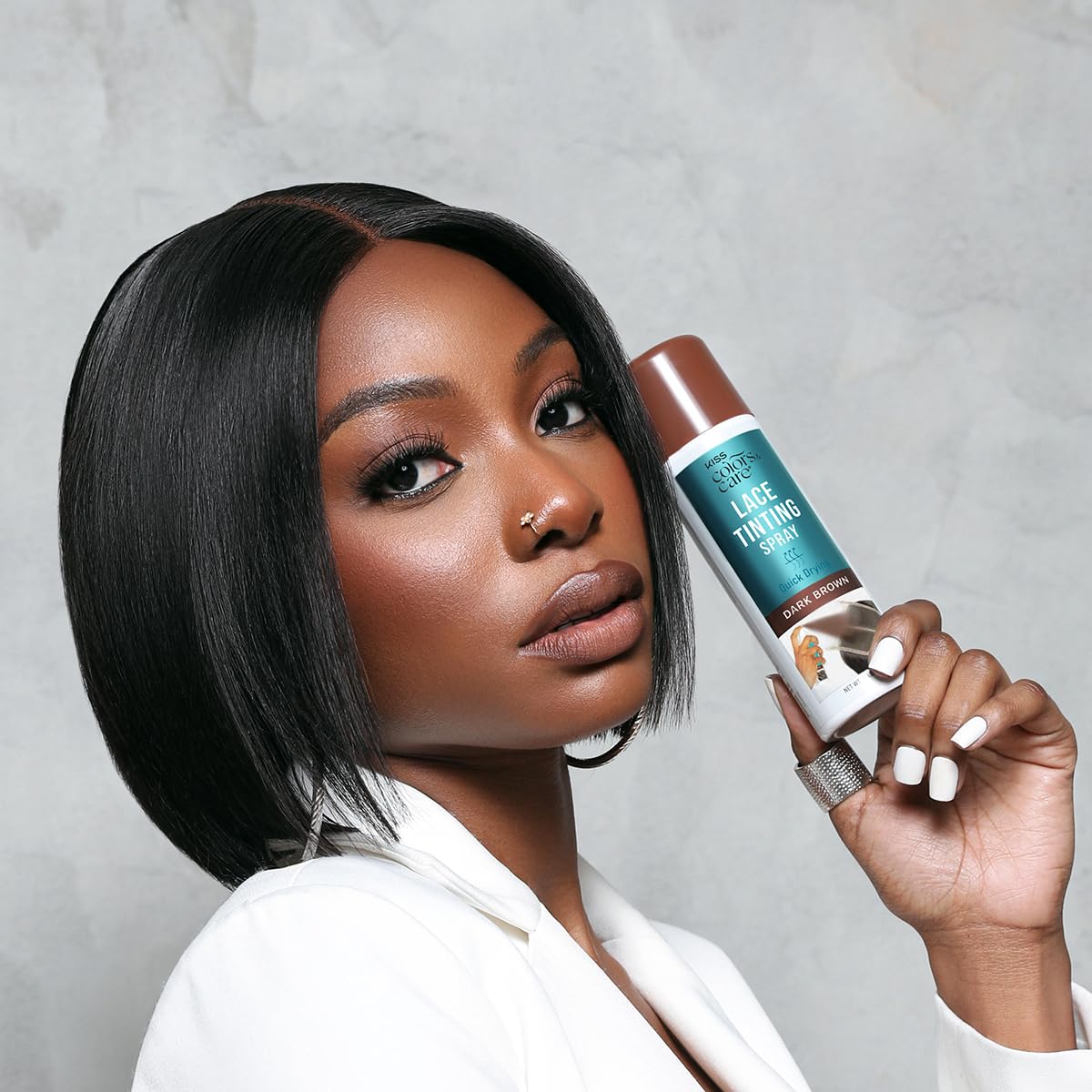 KISS Colors & Care Quick-Dry Lace Tinting Spray – Dark Brown 3 oz, Smudge-Free, Sweat-Resistant, Buildable Coverage for Natural Look Beauty & Personal Care KISS COLORS & CARE