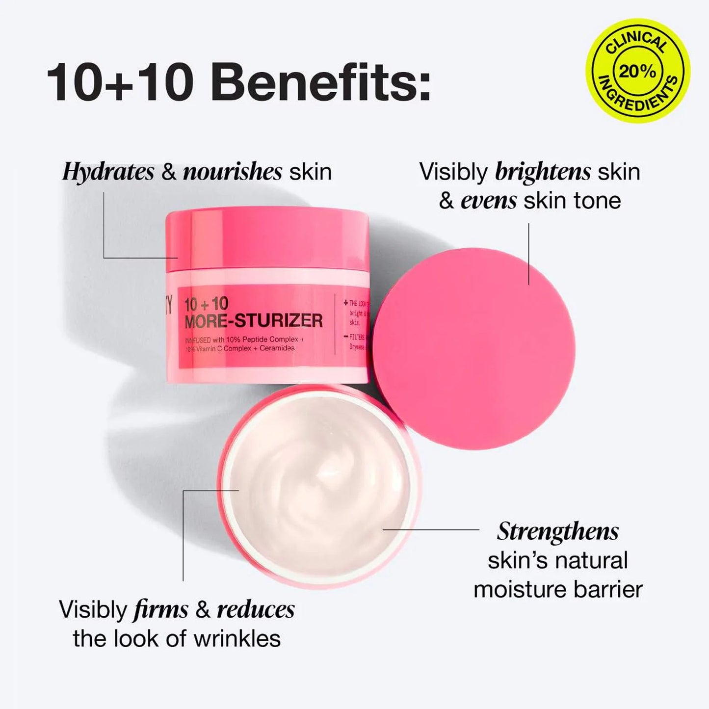Innbeauty Project 10+10 Daily Moisturizer with 10% Vitamin C + 10% Peptide Complex + Ceramides, 1.7 OZ (50ml) Beauty & Personal Care Innbeauty Project