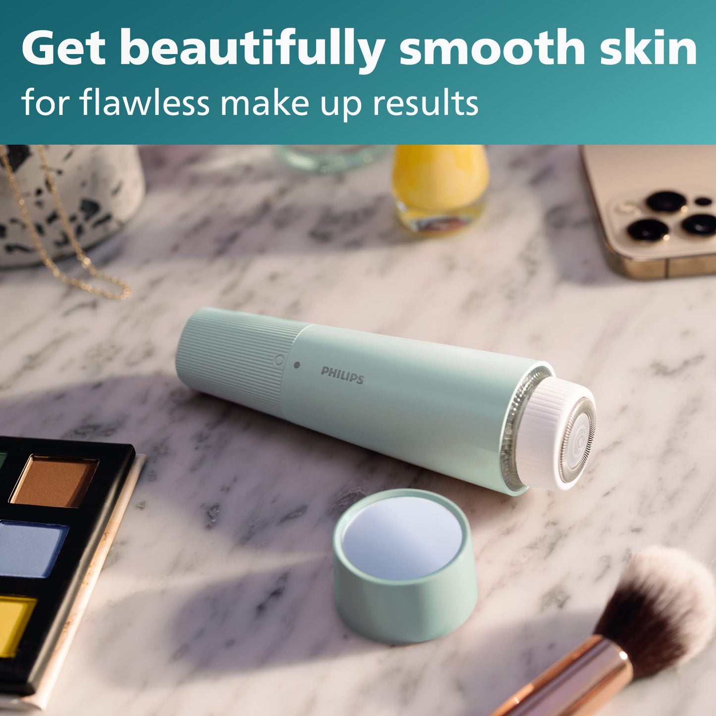 Philips Beauty Series 5000 Women’s Electric Shaver & Groomer, Cordless, Compact, Hypoallergenic, Gentle Hair Removal, Mint Green BRR474/00 Beauty & Personal Care Philips Beauty