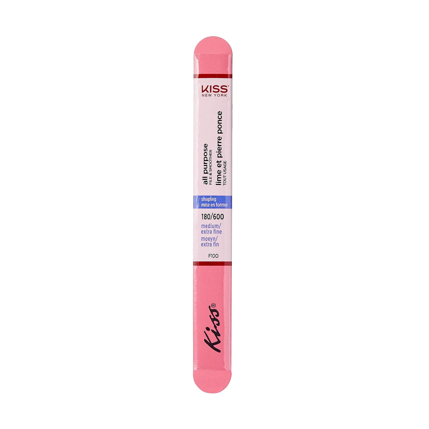 Kiss File All Purpose & Smoother 180 Medium / 600 Extra Fine F100N - Pack of 12 Beauty & Personal Care KISS