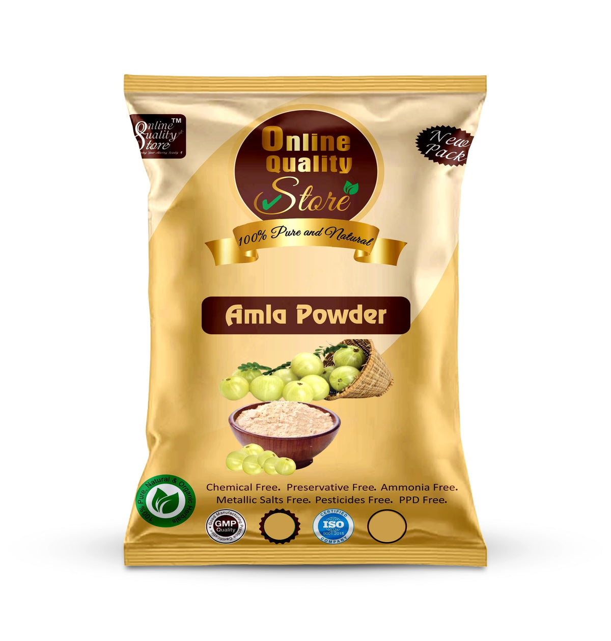 Online Quality Store Reetha + Amla + Shikakai + Bhringraj + Hibiscus + Mehandi + free Indigo Powder For Hairs, 350g