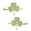 St. Patrick’s Day Hair Clips Rhinestone Glitter Green Leaf Hairpins for Women Lucky Shamrock Hair Clips Costume Hair Accessory Holiday Party Gifts Beauty & Personal Care NVENF
