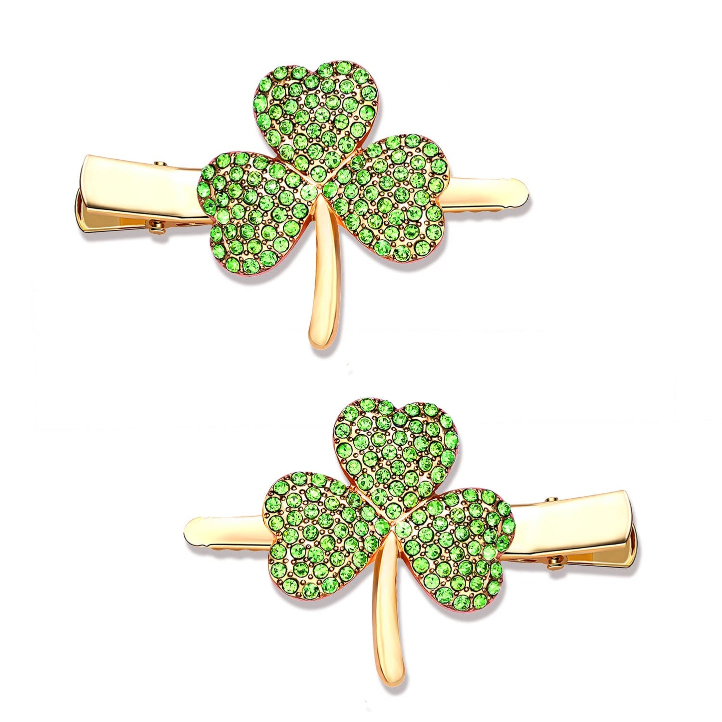 St. Patrick’s Day Hair Clips Rhinestone Glitter Green Leaf Hairpins for Women Lucky Shamrock Hair Clips Costume Hair Accessory Holiday Party Gifts Beauty & Personal Care NVENF