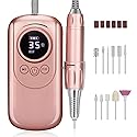 Rechargeable 35000 RPM Nail Drill, Portable Cordless Professional Electric Nail File Kit with 11 Nail Drill Bits for Acrylic, Gel Nails, Manicure Beauty & Personal Care IBDFHA