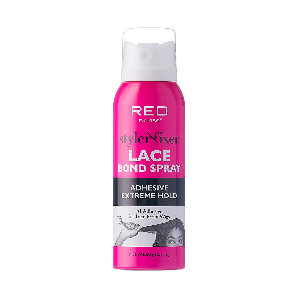 Red by Kiss Hair Glue Spray for Lace Front Wigs, 2oz, Extreme Hold, Water-Resistant, Sweat-Proof, Delicate Removal Beauty & Personal Care Red by Kiss
