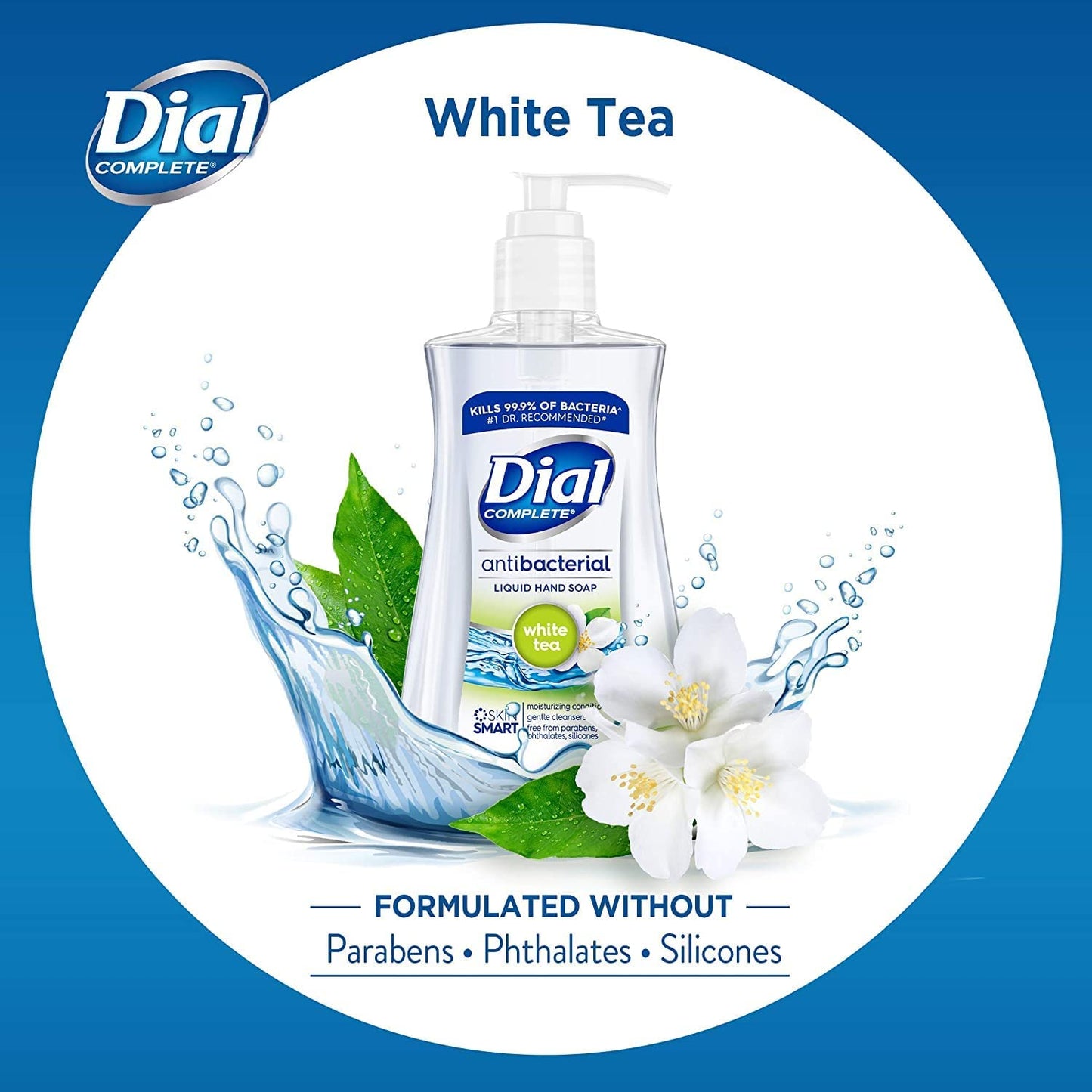 Dial Liquid Soap Anti-Bacterial White Tea 7.5 Ounce Pump (221ml) (Pack of 6) Beauty & Personal Care Dial