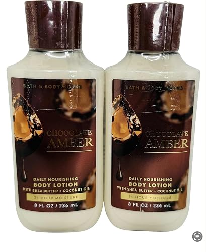 Bath & Body Works Chocolate Amber Body Lotion 8 Ounces Each Pack of 2 Beauty & Personal Care Bath & Body Works
