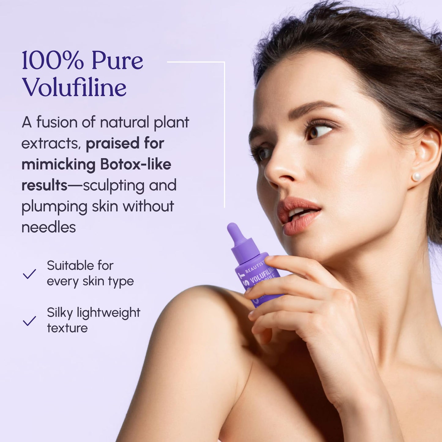 BOOST 100% Pure Volufiline Serum - Instant Plumping Hydration Facial Serum for Visibly Plumper Skin - Anti-Aging Ampoule for Loss of Volume - Korean Beauty & Personal Care Beautiste