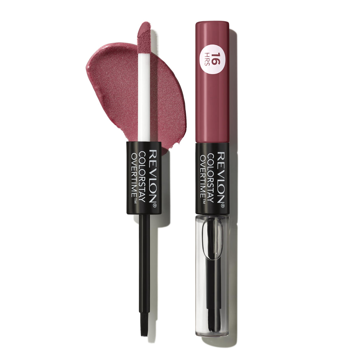 Revlon Liquid Lipstick with Clear Lip Gloss, ColorStay Overtime Lipcolor, Dual Ended with Vitamin E, 270 Relentless Raisin, 0.07 Fl Oz Beauty & Personal Care REVLON