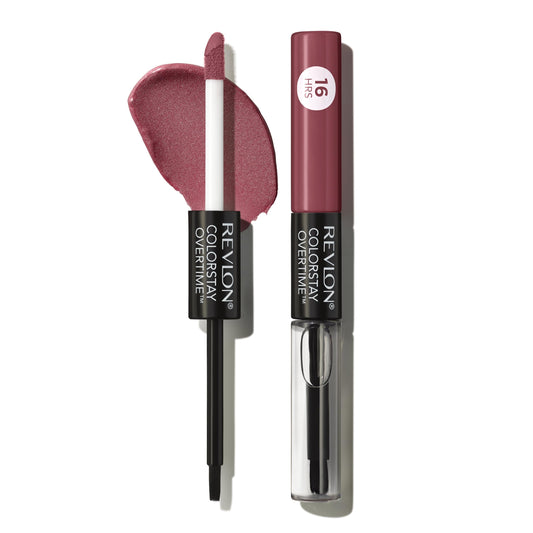 Revlon Liquid Lipstick with Clear Lip Gloss, ColorStay Overtime Lipcolor, Dual Ended with Vitamin E, 270 Relentless Raisin, 0.07 Fl Oz Beauty & Personal Care REVLON