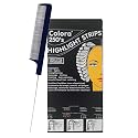 Colora Highlight Strips 4x7 Inch Medium (250 Strips) + M Hair Designs Pin Tail Comb - Hair Foil Alternative for Professional Salon & DIY Hair Beauty & Personal Care M Hair Designs