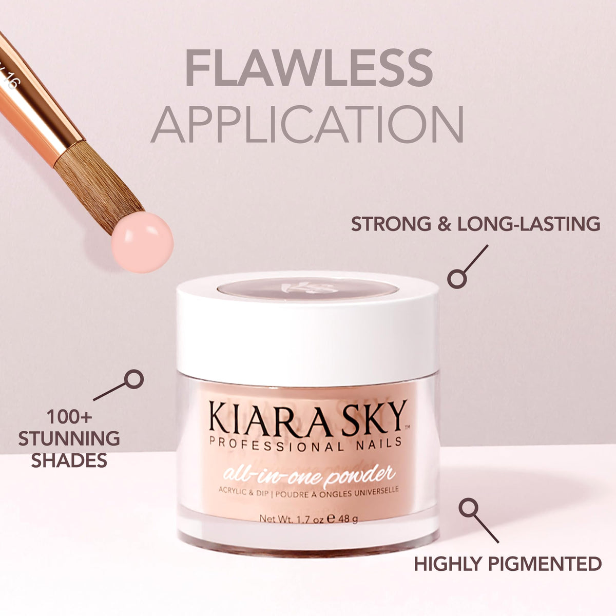 Kiara Sky All-In-One Acrylic Nail Powder | Multi-Use Dip & Acrylic Powder | Sculpting, Overlay & Dipping 2 oz, Be Witch You