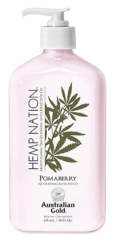 Australian Gold Hemp Nation Moisturizing Tan Extender Lotion, Hemp Seed Oil, Pomaberry, 18 Fl Oz Beauty & Personal Care Australian Gold