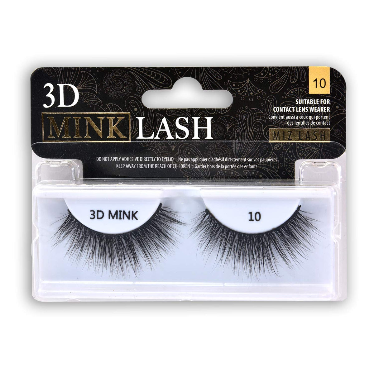 MIZ LASH 3D Mink Eyelashes 100% Real Fur Cruelty Free Strips False Lashes for Women Reusable Soft Thick Curl Dramatic Fluffy Natural Look Handmade