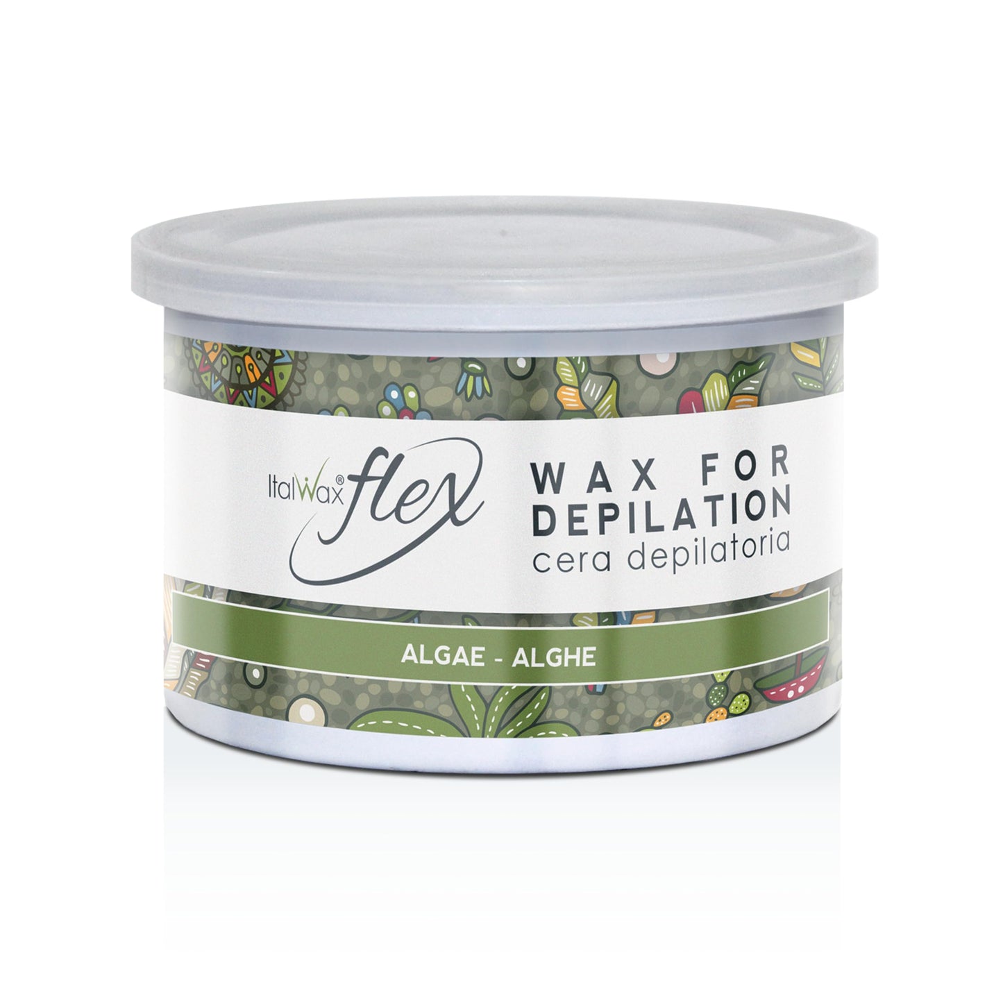 Italwax Flex Alagae - 14oz (397 g) - Soft wax tin for hair removal - Uncented - Liposoluble syntetic formulation - Ideal for waxing all body area Beauty and Personal Care Italwax
