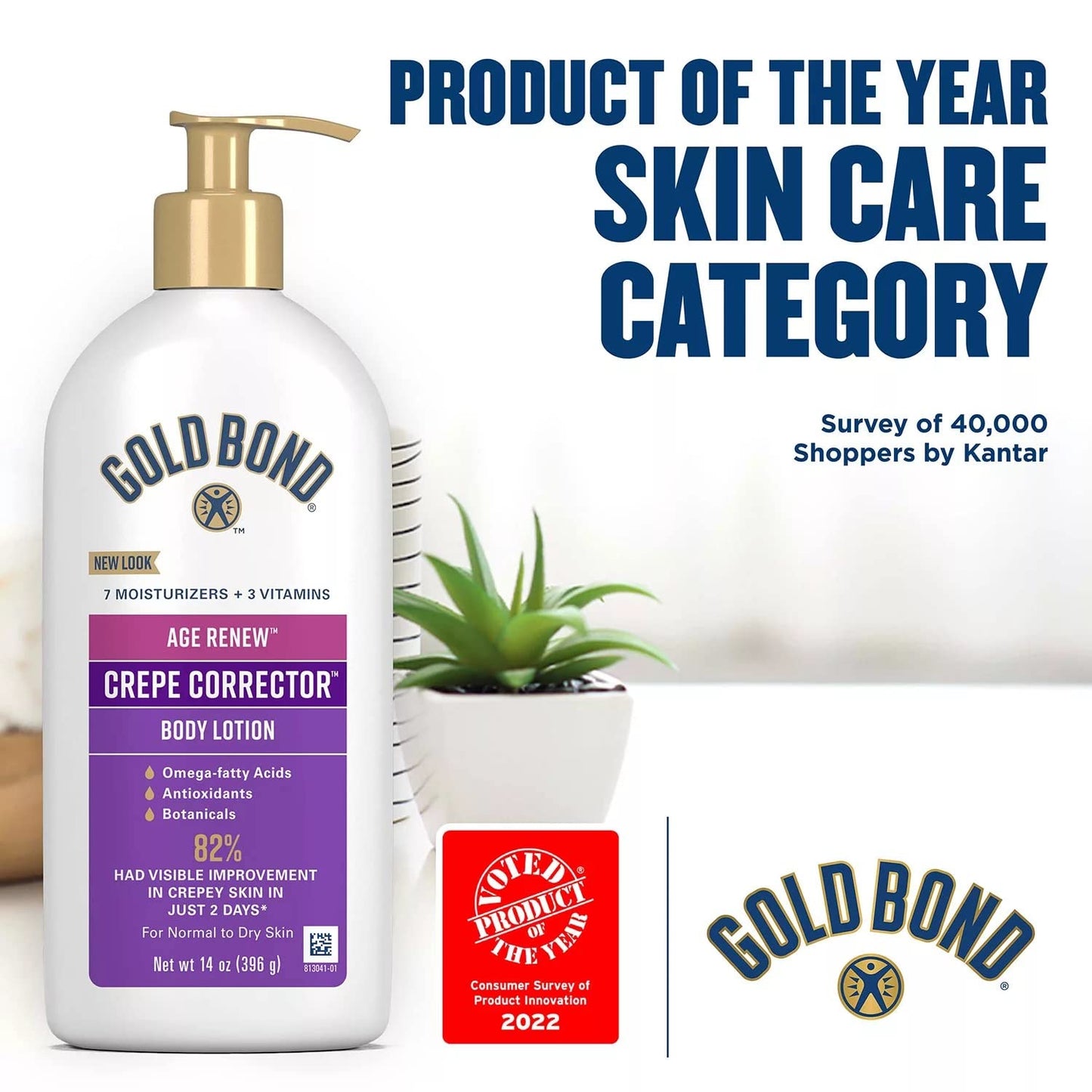 Gold Bond Age Renew Crepe Corrector Body Lotion, Replenishing & Smoothing Formula 26 OZ (2 13 OZ bottles) Beauty and Personal Care Gold Bond