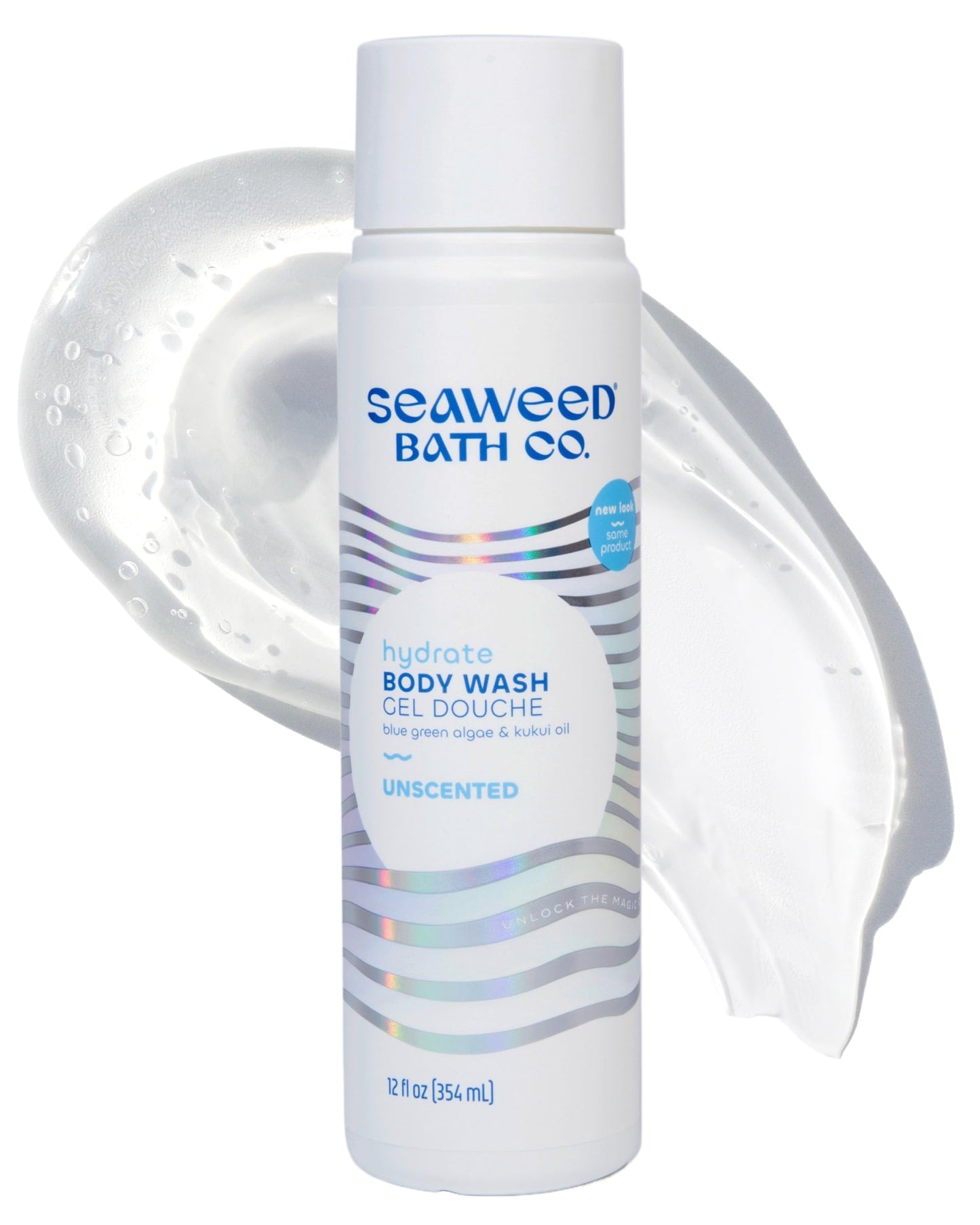 Seaweed Bath Co. Hydrate Body Wash - Unscented - Foaming Shower Gel Cleanser with Natural Ingredients - Fragrance Free and Gentle - Good For Sensitive Beauty & Personal Care The Seaweed Bath Co.