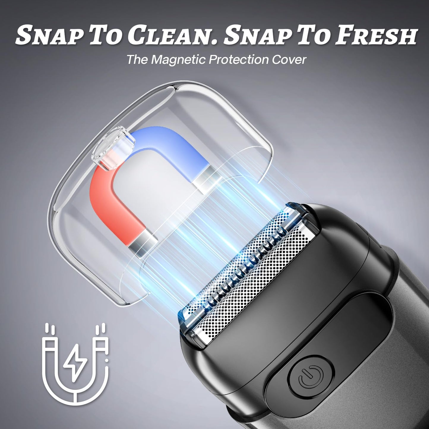 Electric Foil Shaver for Men, Compact 3D Floating Shaving Heads, Electric Razor for Men, IPX8 Waterproof, USB-C Fast Energy, 90-Min Runtime, LED Beauty and Personal Care MALEGEBAZ