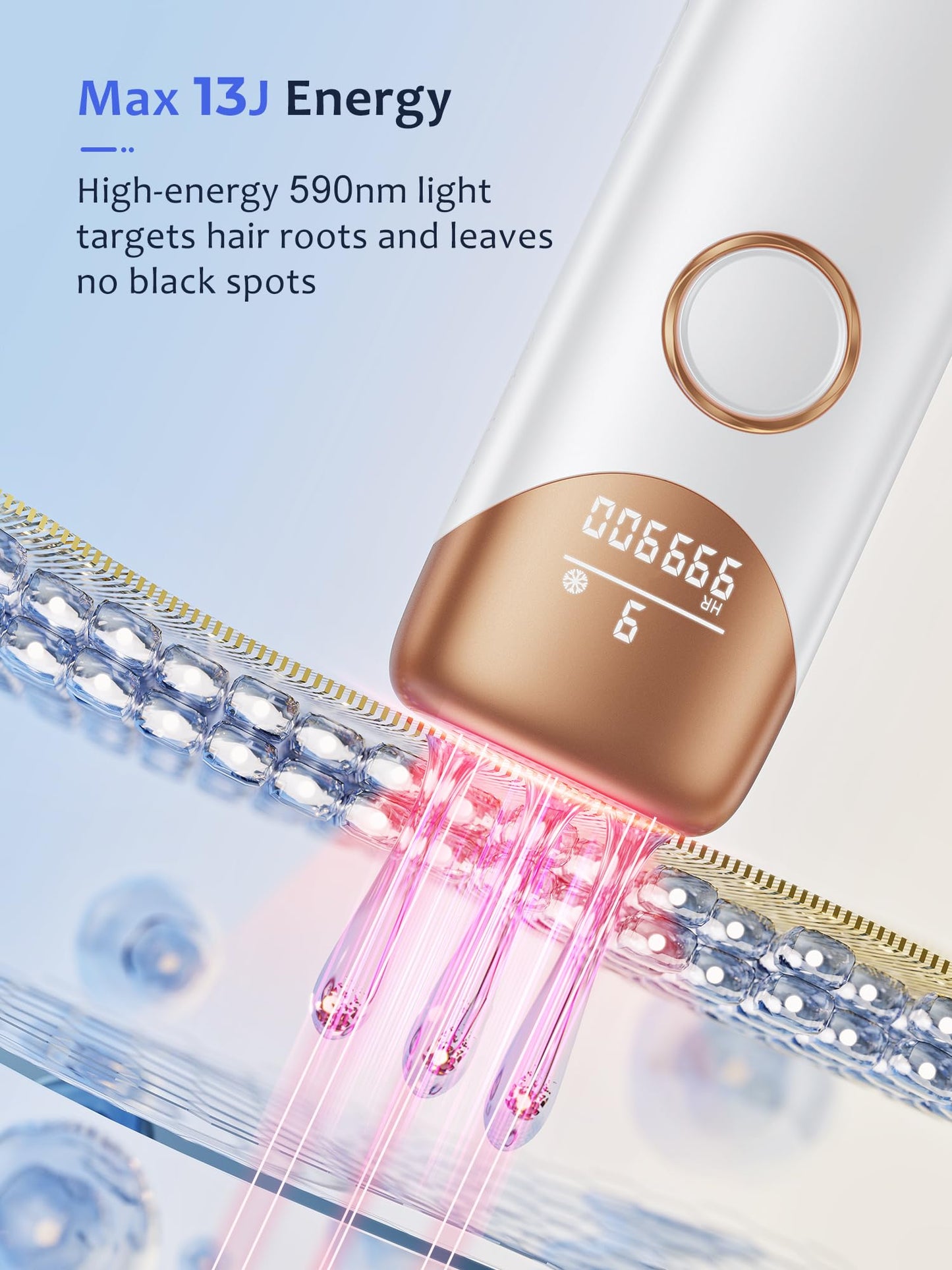 Ubroo Laser Hair Removal,IPL Hair Removal Device with 5? Ice Cooling,At-Home Laser Hair Removal for Women & Men,Body Legs Armpits Use (Gold) Beauty and Personal Care Ubroo