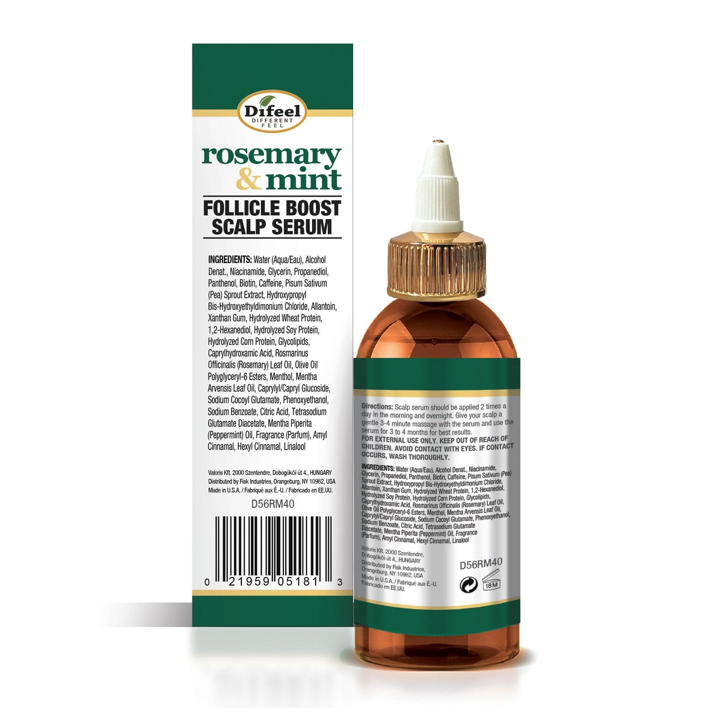 Difeel Rosemary & Mint Follicle Boost Scalp Serum 4 oz. Beauty & Personal Care Difeel