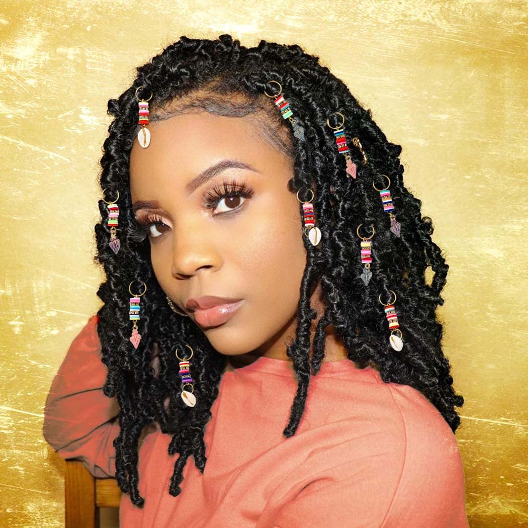 Formery Shells Hair Charms Braids Gold Conch Shell Braid Jewelry Seashell African Loc Dreadlock Accessories for Black Women (10Pcs) Beauty & Personal Care Formery